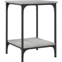 Syfax Table basse sonoma gris 40x40x55 cm bois d'ingénierie
