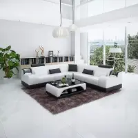 AEA Ecksofa Moderne Eckcouch Design Wohnzimmer Möbel Lederpolster Couch Sofa L-Form
