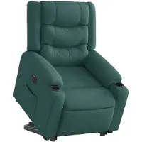 Syfax Fauteuil inclinable électrique vert foncé tissu