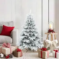 Prolenta Maison Exclusive - Sapin de Noël artificiel à charnières enneigé Blanc 120 cm
