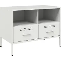 Sonstiges Meuble TV blanc 68x39x50,5 cm acier