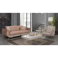 Xl Moebel Gmbh Beige Wohnzimmer Garnitur Luxus 3-Sitzer Polstersessel Beistelltisch
