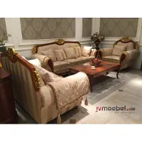 AEA Ensemble de canapés classiques 3+2+1 de style baroque rococo antique Canapé Canapé 3pcs