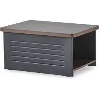 Xl Moebel Gmbh Table basse rectangulaire Bureau Noir Moderne Unicolore Étagère