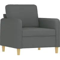 vidaXL Fauteuil gris foncé 60 cm Tissu