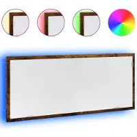 Syfax Miroir de salle de bain à LED chêne fumé bois d'ingénierie