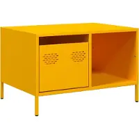 Syfax Table basse jaune moutarde 68,5x50x43,5 cm acier laminé à froid