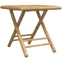 Syfax Table de jardin pliable 45x45x45 cm bambou