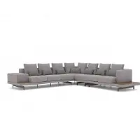 AEA Grau Sofa Couch L-Form Designer Textil Möbel Polstersofa Wohnzimmer