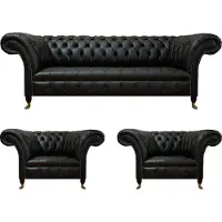 AEA Sofagarnitur Komplett 3tlg 2x Sessel Luxus Dreisitze Sofa Couch Wohnzimmer