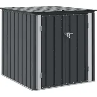 vidaXL Coffre de jardin noir 101,5 x 107 x 100 cm Acier