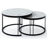 AEA Table basse design Table d'appoint Table basse de luxe Table de salon 2pcs