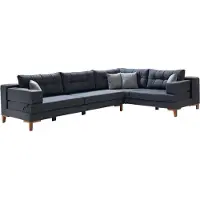 Xl Moebel Gmbh Dunkelgraues Ecksofa Wohnzimmer L-Form Couch Luxus Stoffcouchen