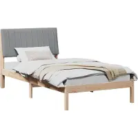 Syfax Cadre de lit avec tête de lit Marron 100 x 200 cm Pin massif