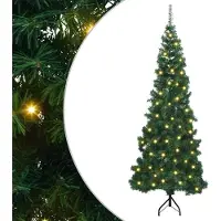vidaXL Design Arbre de Noël artificiel angulaire Vert 180 cm PVC et métal 2025NEU4429023
