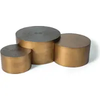 Xl Moebel Gmbh Luxe table or table basse set 3x tables rondes modernes salon rond