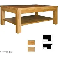 AEA Table basse en bois Tables Salon Salle à manger Table 100x70 Bois massif