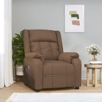 Prolenta Maison Exclusive - Fauteuil relax électrique marron tissu