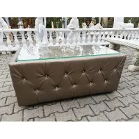 AEA Canapé design Table basse Tables Table en verre Chesterfield Swarovski Or verre
