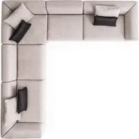 AEA Taupe Ecksofa Ecksofagarnitur Kompakte Sofaecke Textilmöbel Sitzecke Sofa