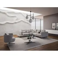 AEA Polstermöbel Luxus Ecksofa L-Form Wohnzimmer Grau Sofa Couch Couchtisch
