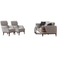 Xl Moebel Gmbh Nouveau Canapé blanc complet 2x fauteuil de luxe Fauteuil rembourré