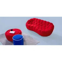 AEA Garniture moderne rembourrée Canapé 3 places exclusif x poufs