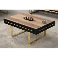 AEA Table basse Table de salon Table d'appoint en bois marron Table design