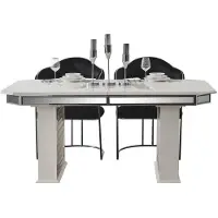 AEA Beige Esstisch Design Tische Luxus Tisch ausziehbare Möbel Esszimmer Möbel