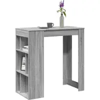 Prolenta Maison Exclusive - Table de bar avec étagère Gris Sonoma 102x50x103,5 cm Matériau dérivé du bois