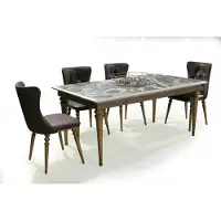 AEA Esstisch Tisch Holz 180x100 Esszimmer braun Esstische Tische Möbel