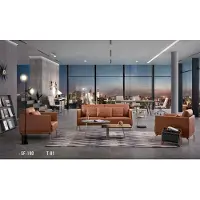 AEA Kunstleder 3-Sitzer Couch modern schwarz eleganter Stil