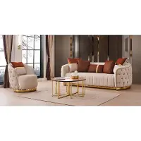 AEA Set 2 tlg Wohnzimmer Sofagarnitur Dreisitzer Sofa Couch Modern Sessel Textil
