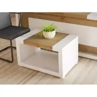 AEA Designer Table basse blanche de luxe Table en bois Meubles de salon Table de rangement