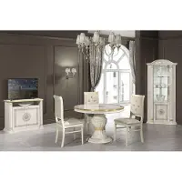 AEA Esszimmer Esstisch Stuhl RTV Eckvitrine Gruppe Garnitut Holz Tisch Set 6tlg.