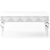 AEA Table basse moderne en bois blanc pour le salon