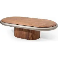 AEA Exklusive Luxus Wohnzimmer Oval Couchtisch Braun Farbe Modernen Holz