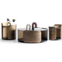 AEA Élégant ensemble de tables d'appoint pour salon, tables basses, 3 pièces