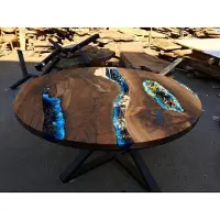 AEA Couchtisch Hochwertig Luxus Design Holz Braun Möbel Wohnzimmer Couchtische Rund
