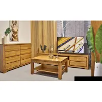 AEA Table d'appoint Table basse en bois véritable Meubles massifs en chêne 120x80cm Nouvelles tables