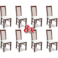AEA Komplett Gruppe Wohnzimmer 8x Stück Esszimmer Stuhl Set Garnitur Lehn Stühle