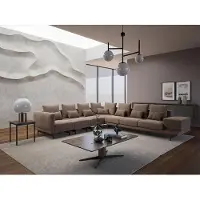 AEA Luxus Designer Komplett Sofa Couch L-Form Einrichtung Holz Couchtisch