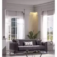 AEA Graues Sofa Luxus 3-Sitzer Couch Wohnzimmer Möbel Polster Couchen Sofas