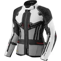 SHIMA Veste textile pour moto Tracker, modèle pour femmes, couleurs blanc/gris/rouge, taille M