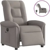 Syfax Fauteuil inclinable électrique Taupe Tissu
