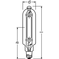 Osram Ampoule Powerstar E40 - Lampe halogène 2000W E40 100x430mm HQI-T 2000/D