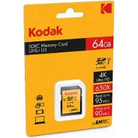 Kodak Carte mémoire SDXC U3 UHS-I 64 GB