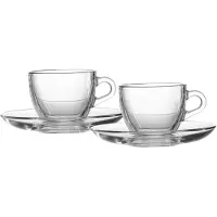 Ritzenhoff & Breker Service à espresso BARISTA 4 pièces en verre transparent