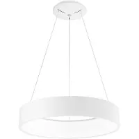 Nova Luce Rando - lampe suspendue - Ø 60 x 120 cm - 42W LED inclus - couleur de lumière blanc chaud - blanc mat