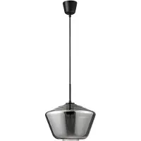 Nova Luce Veiro Lampe à suspendre verre fumé soufflé à la bouche 30cm Ovale